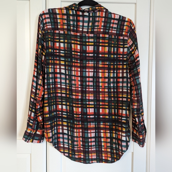 Sunday Best - Aritzia - Rainbow Plaid Shirt - Sz Small - Picture 2 of 5
